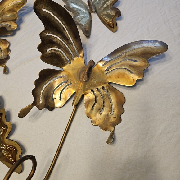 Vintage Brass Butterfly Homco Wall Decor. - Picture 6 of 10